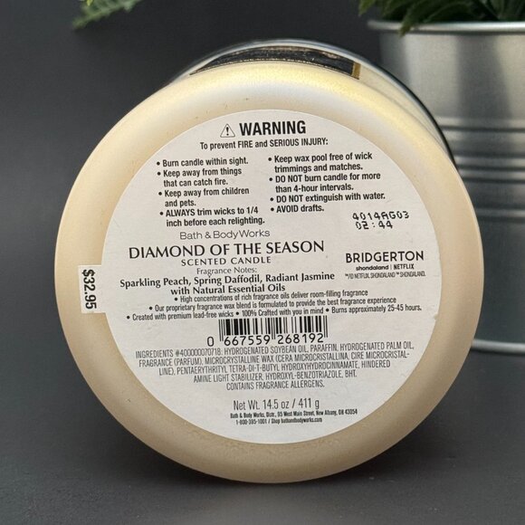 BBW Bridgerton Collaboration Diamond Of The Season Bath & Body Works Candle - Picture 11 of 12